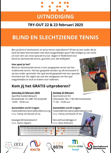 Blind en Slechtziende Tennis